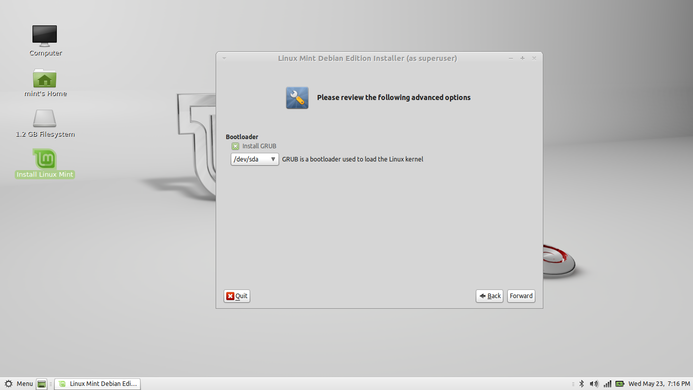 Where to install Grub? Partition list for grub