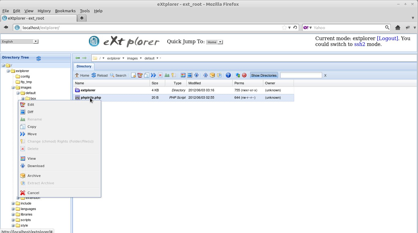 Context menu context menu