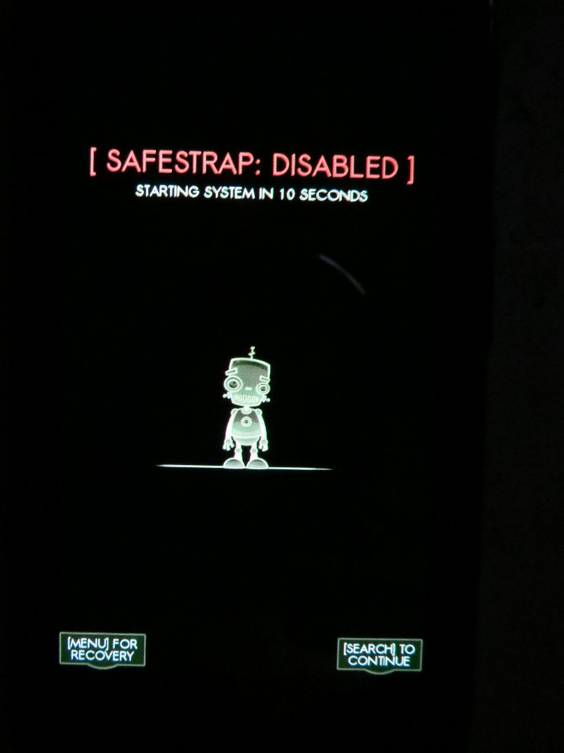 Safestrap menu options