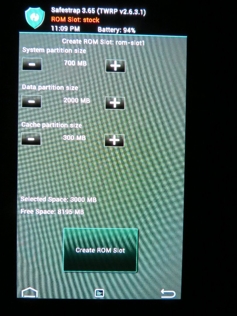 Creating a ROM Slot in SafeStrap