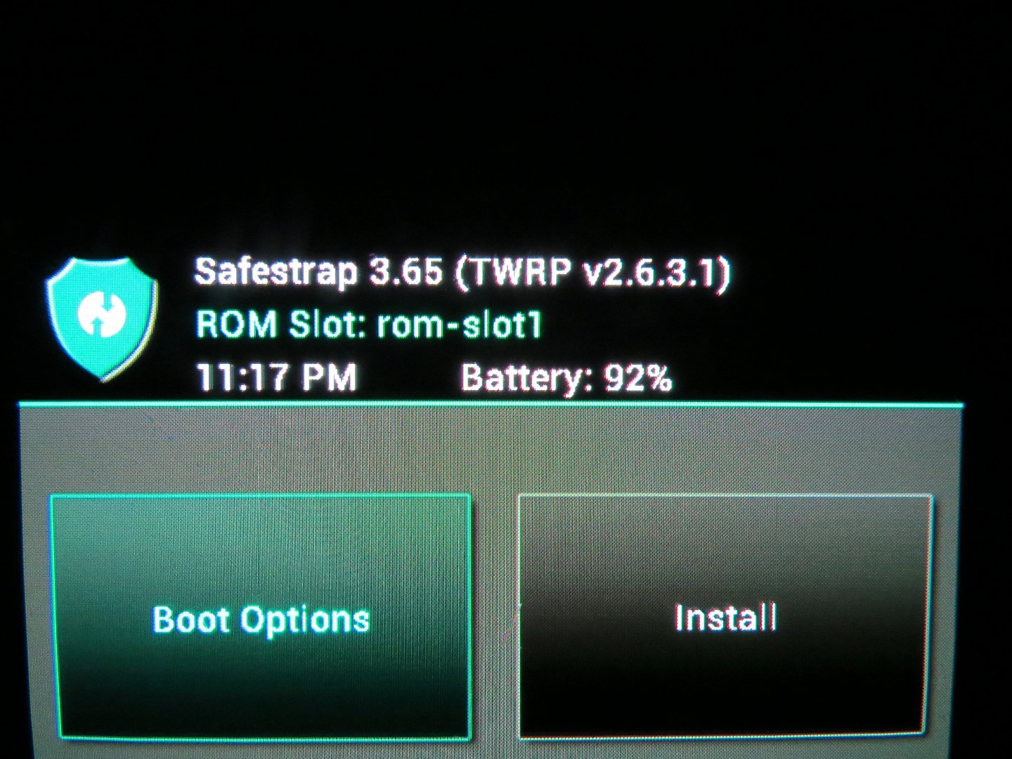 ROM Slot 1 active in SafeStrap