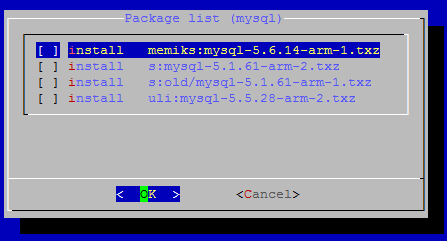 mysql on slacker fun_plug