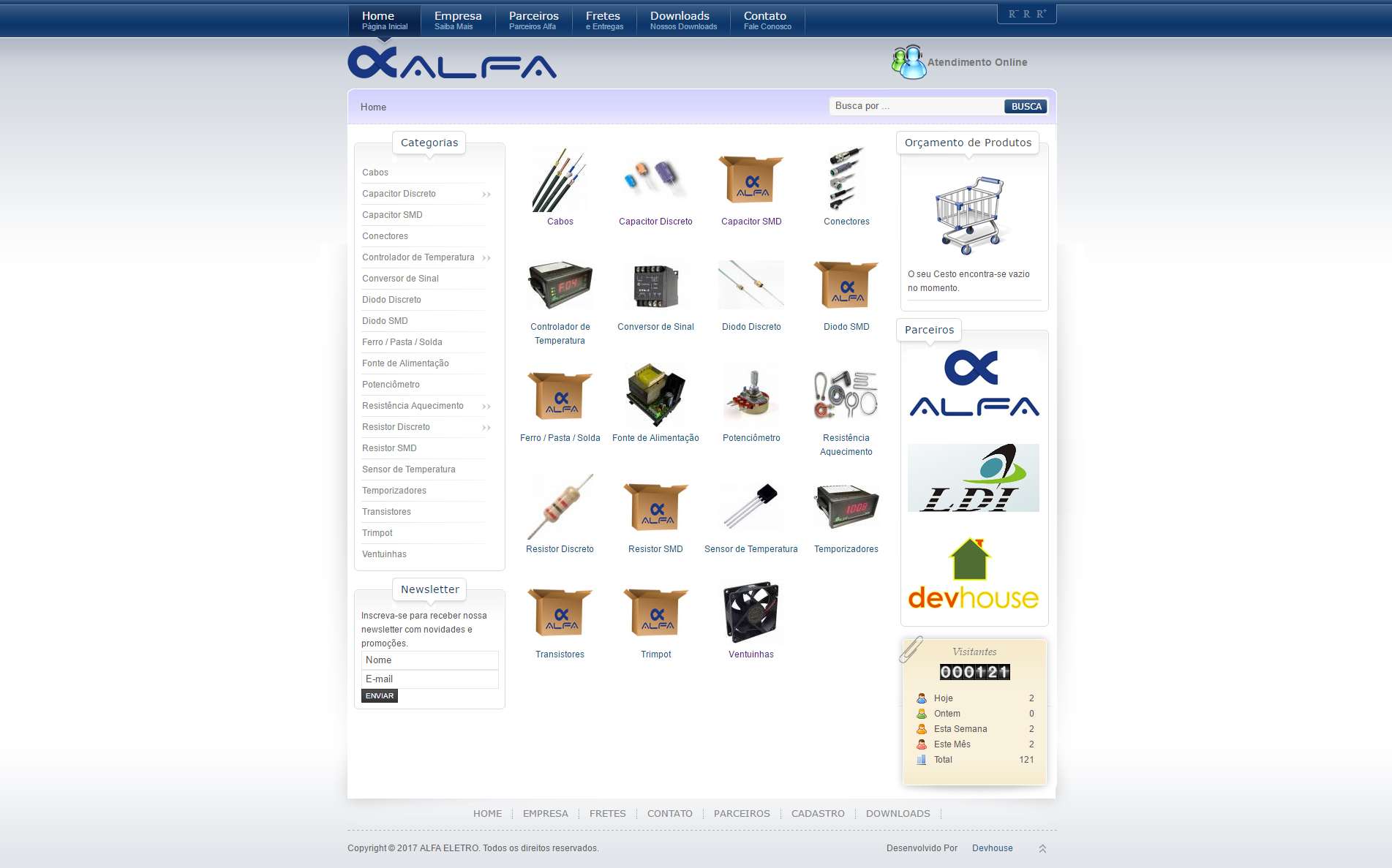 Alfa Eletro — Electronic Components Catalog screenshot