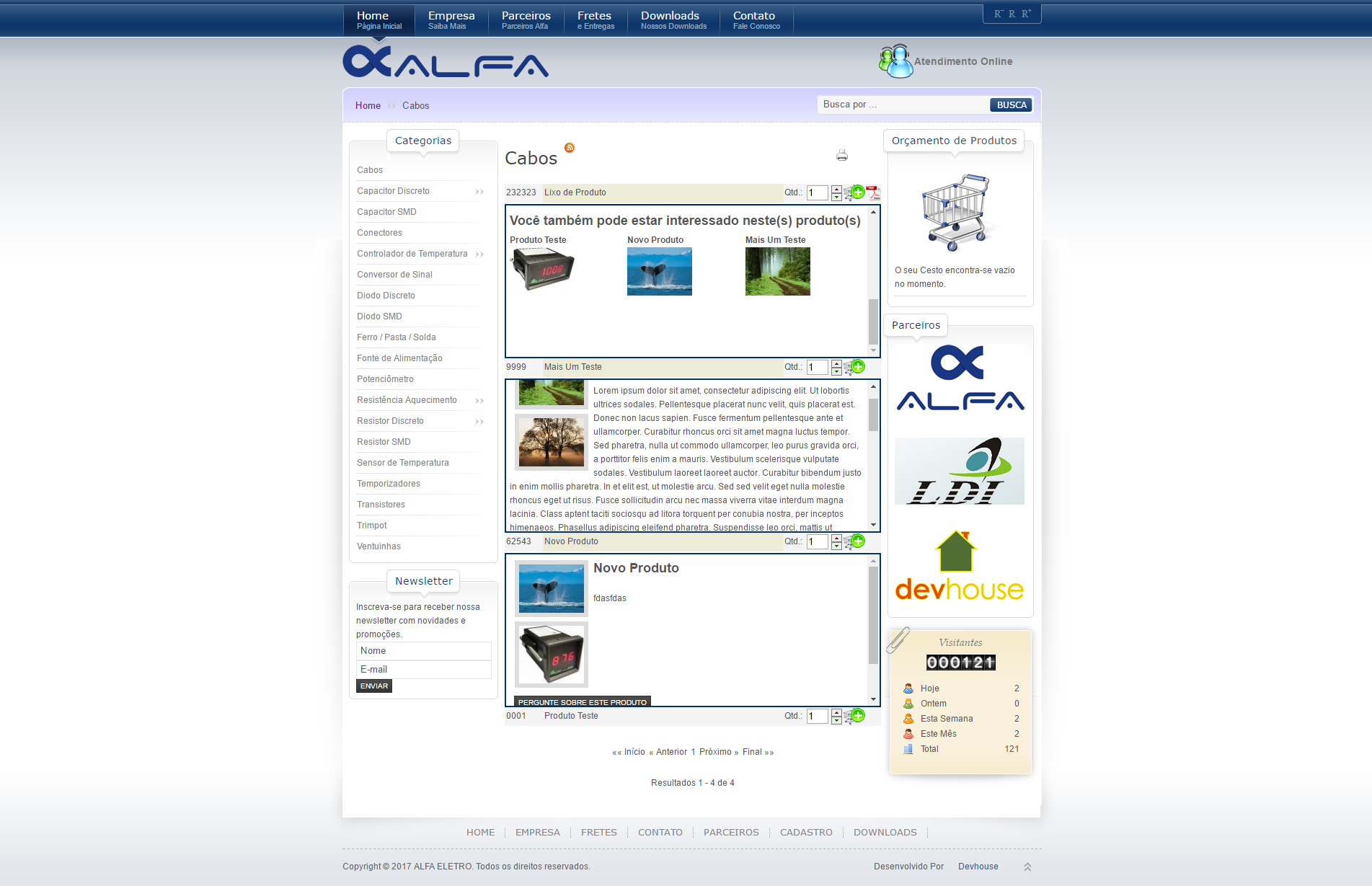 Alfa Eletro — Electronic Components Catalog — screenshot 2
