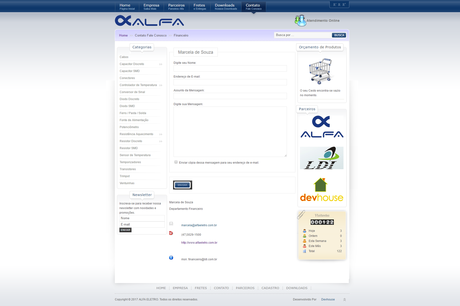 Alfa Eletro — Electronic Components Catalog — screenshot 3