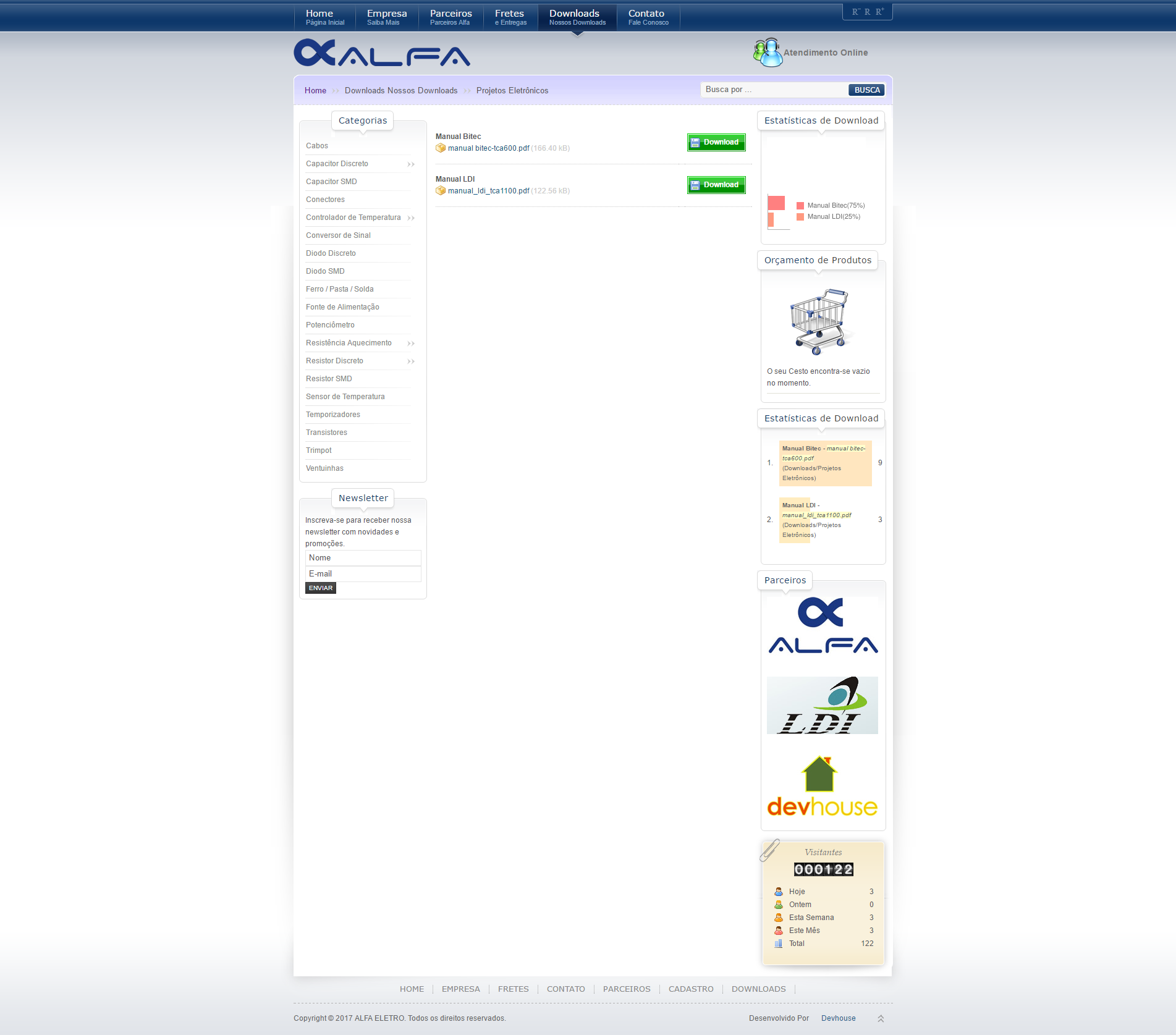Alfa Eletro — Electronic Components Catalog — screenshot 5