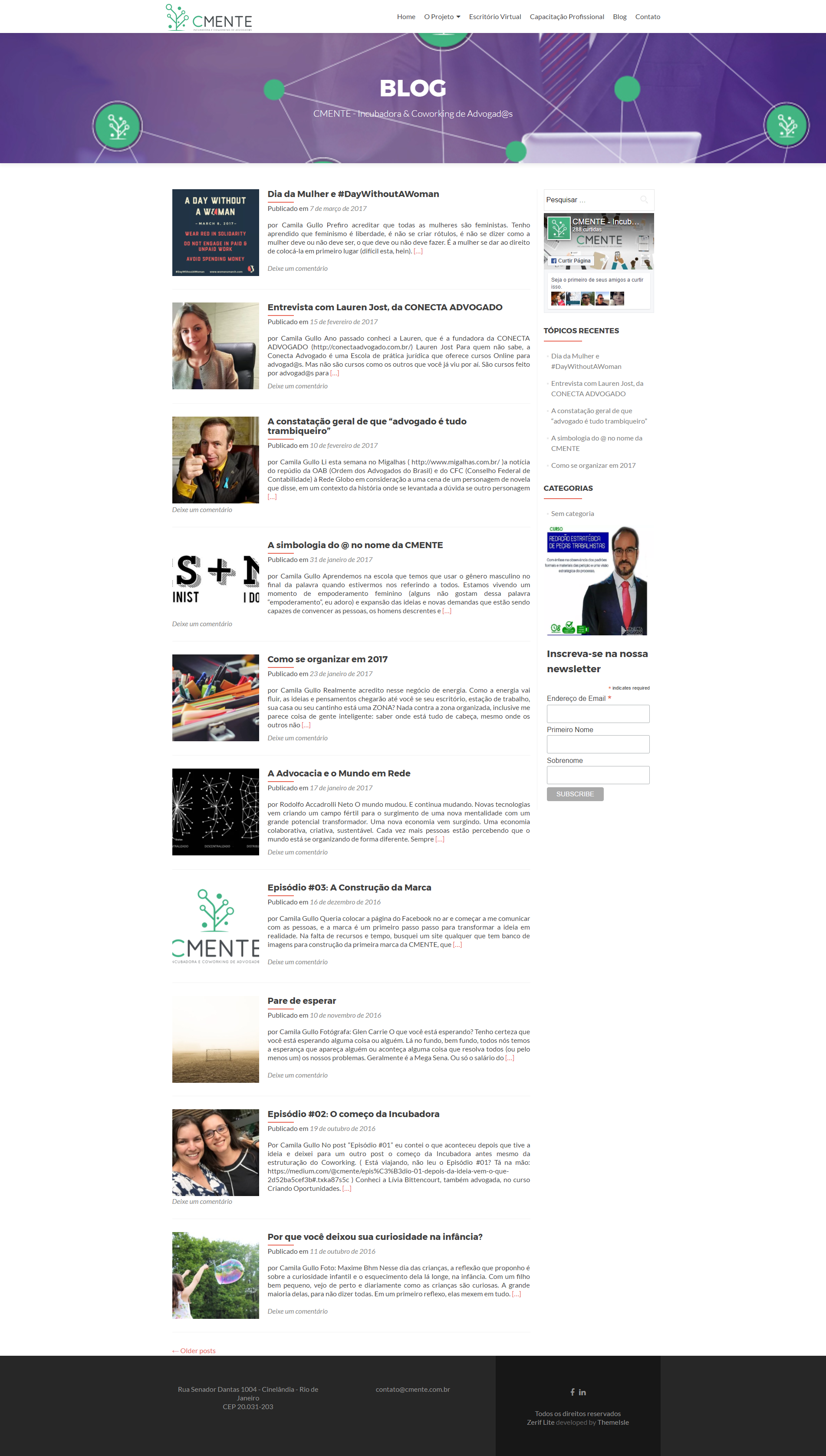 CMENTE — Incubadora & Coworking de Advogados — screenshot 2