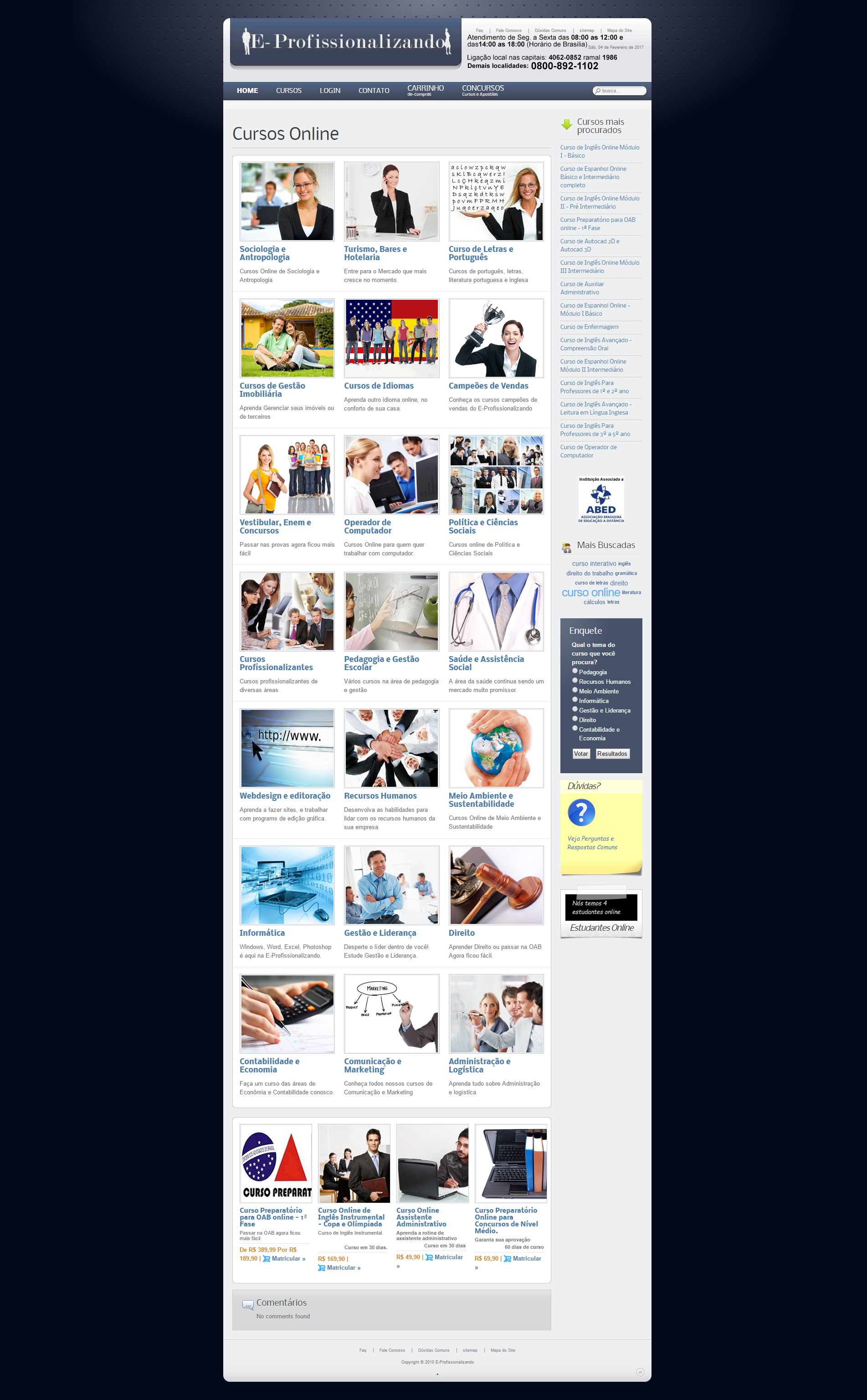 E-Profissionalizando — Cursos Profissionalizantes Online screenshot