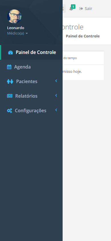 Mobile view with the off-canvas navigation open