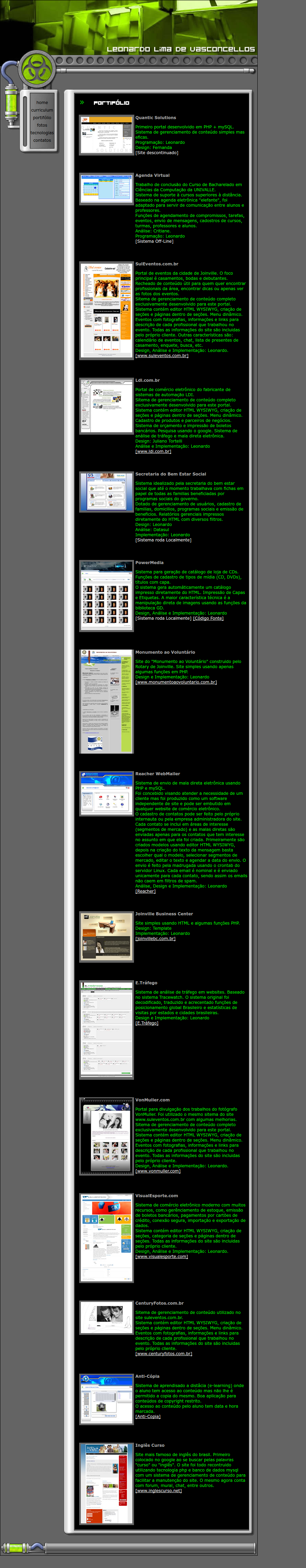 Leonardo Vasconcellos — First Website — screenshot 2