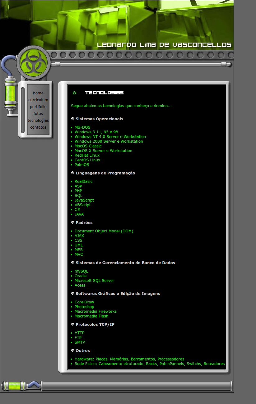 Leonardo Vasconcellos — First Website — screenshot 6