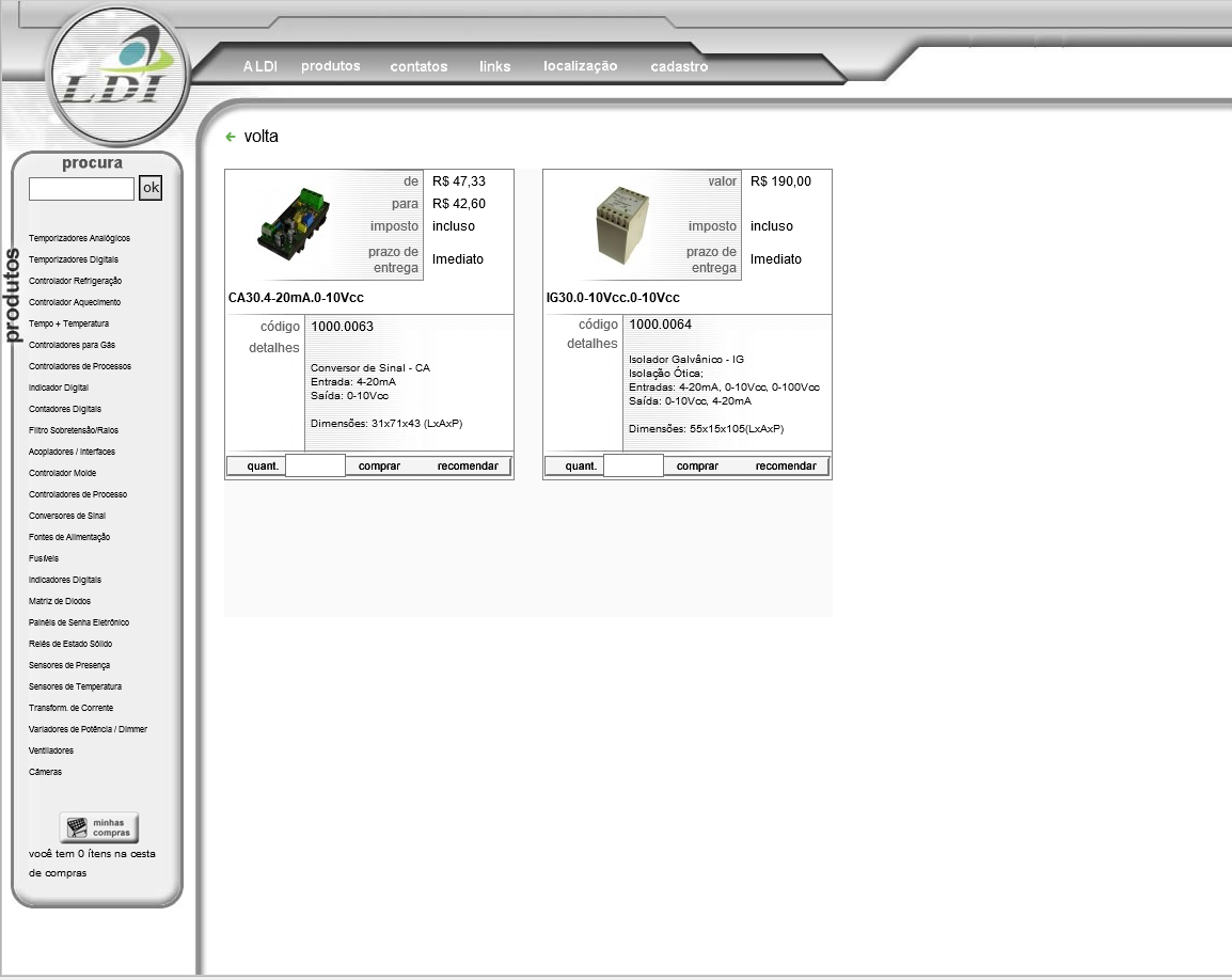 LDI Eletrônica Industrial — screenshot 2