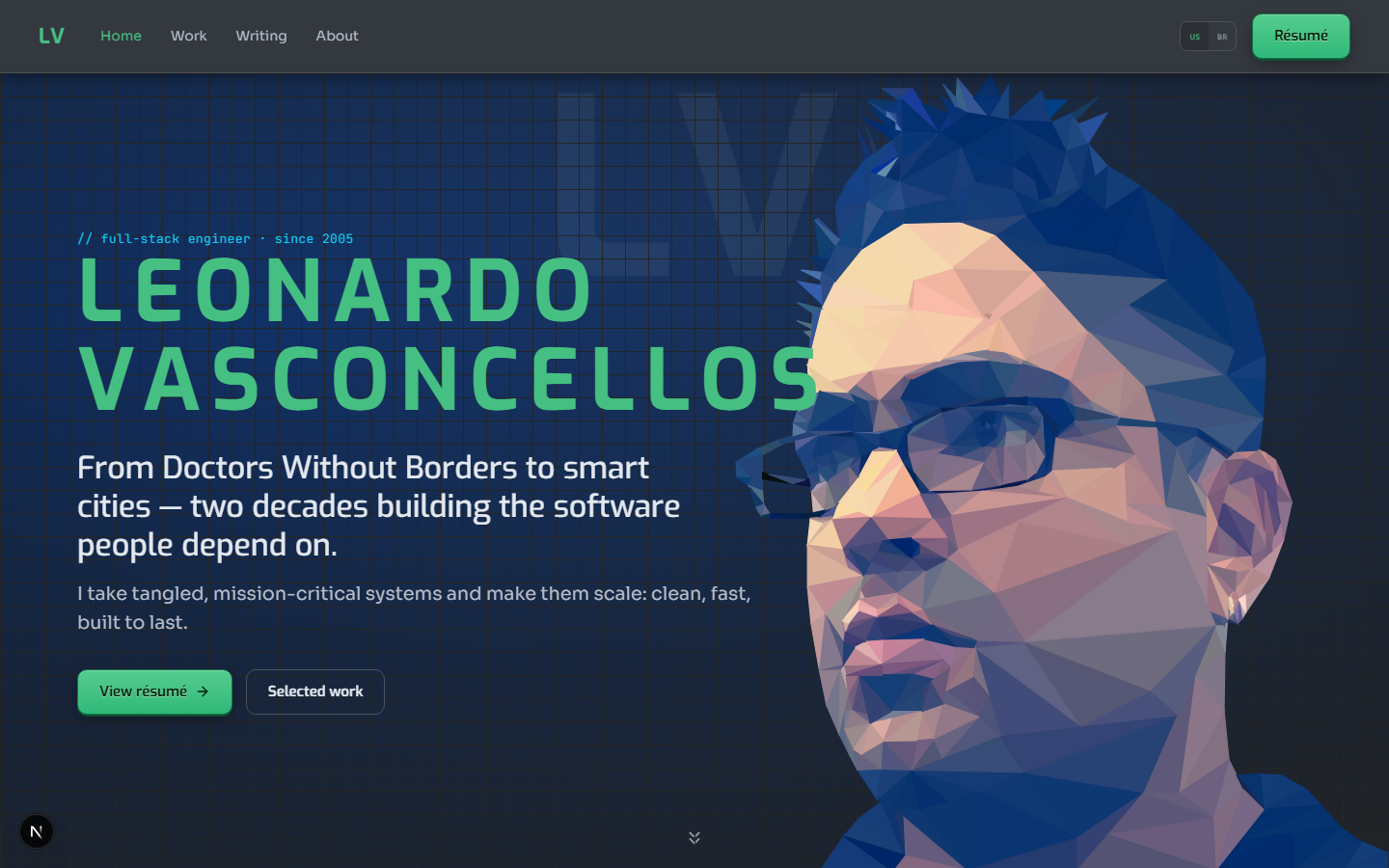 Leonardo Vasconcellos — Portfolio screenshot