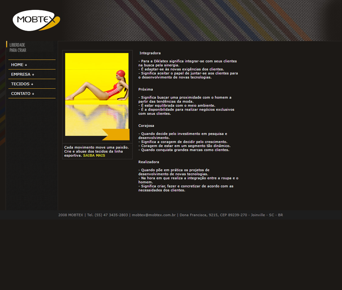 Mobtex Tecidos de Alto Desempenho screenshot