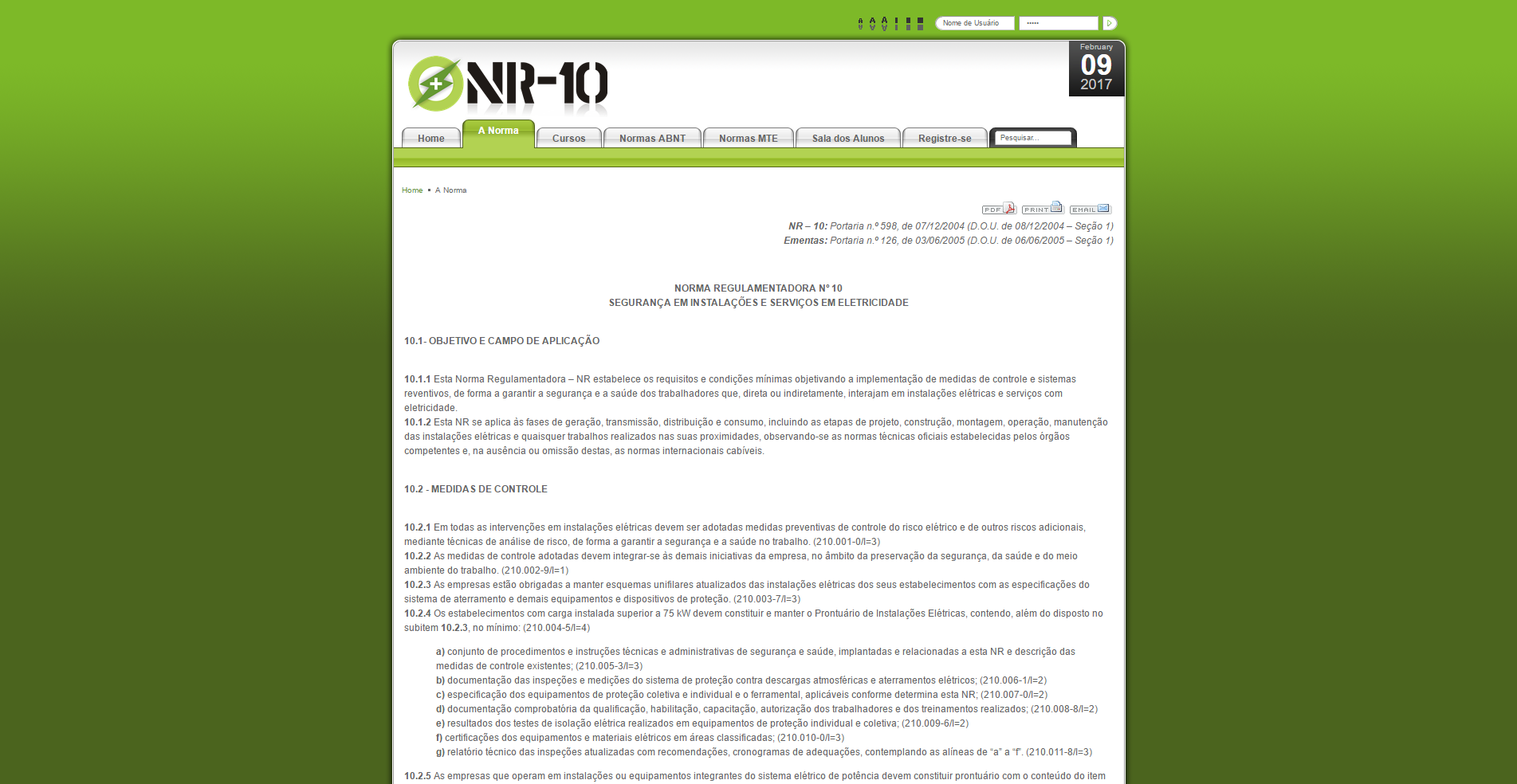 NR-10 — Segurança em Eletricidade — screenshot 2