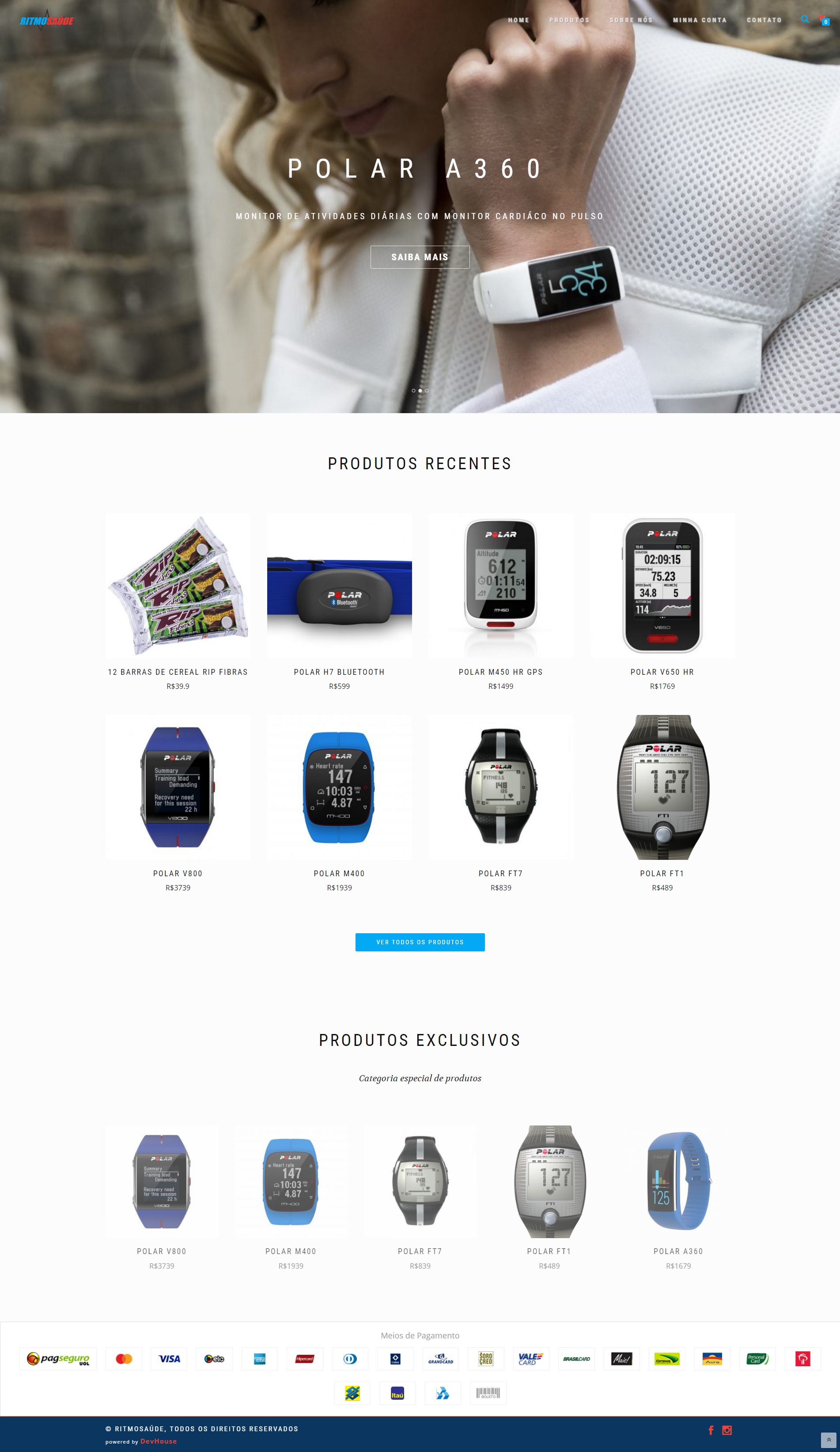 RitmoSaúde E-commerce screenshot