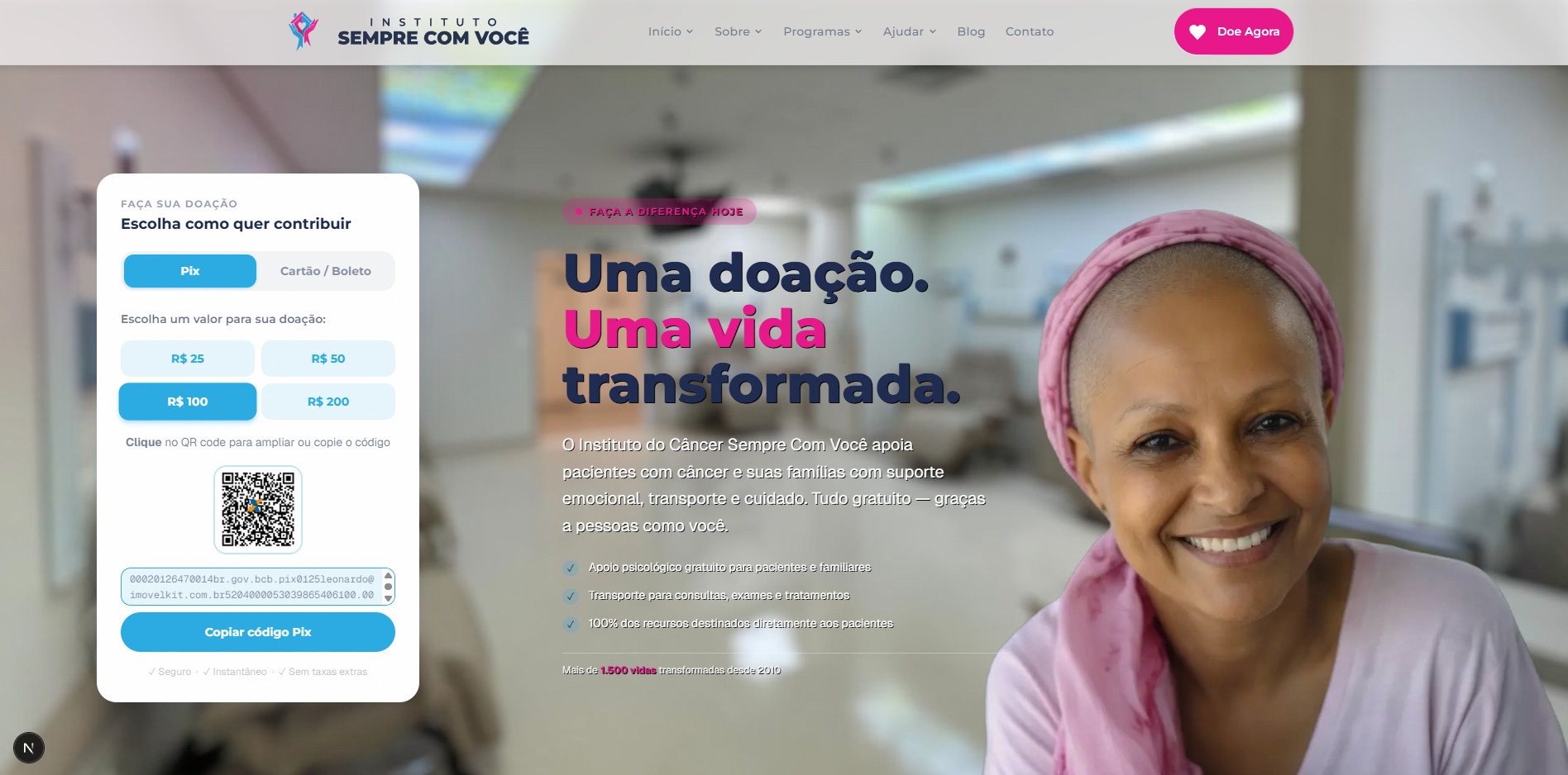 Instituto do Câncer Sempre Com Você screenshot