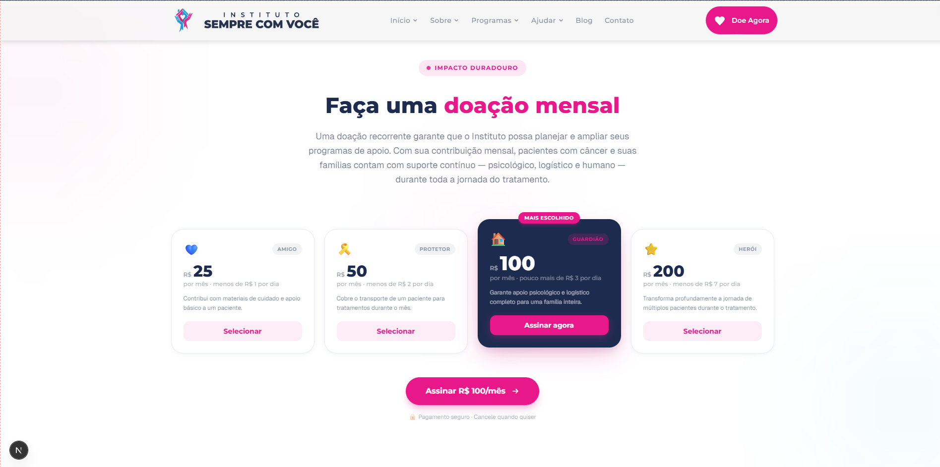 Instituto do Câncer Sempre Com Você — screenshot 16