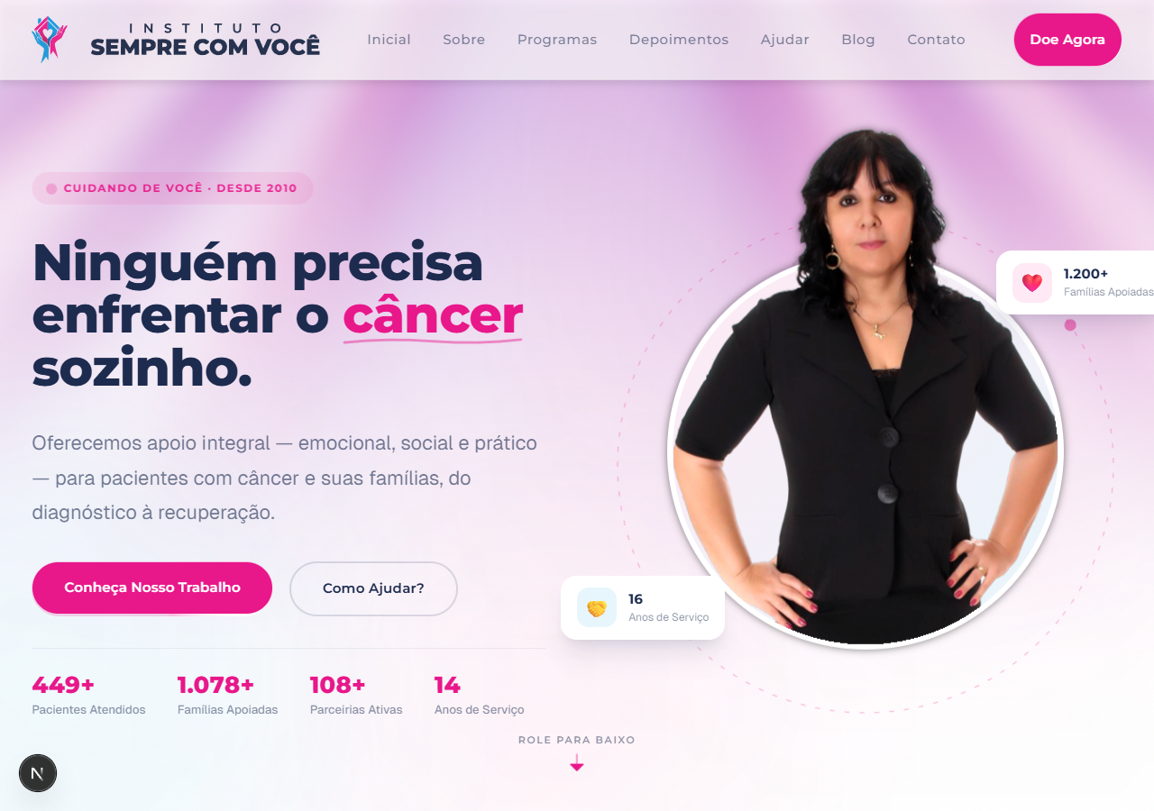 Instituto do Câncer Sempre Com Você — screenshot 2