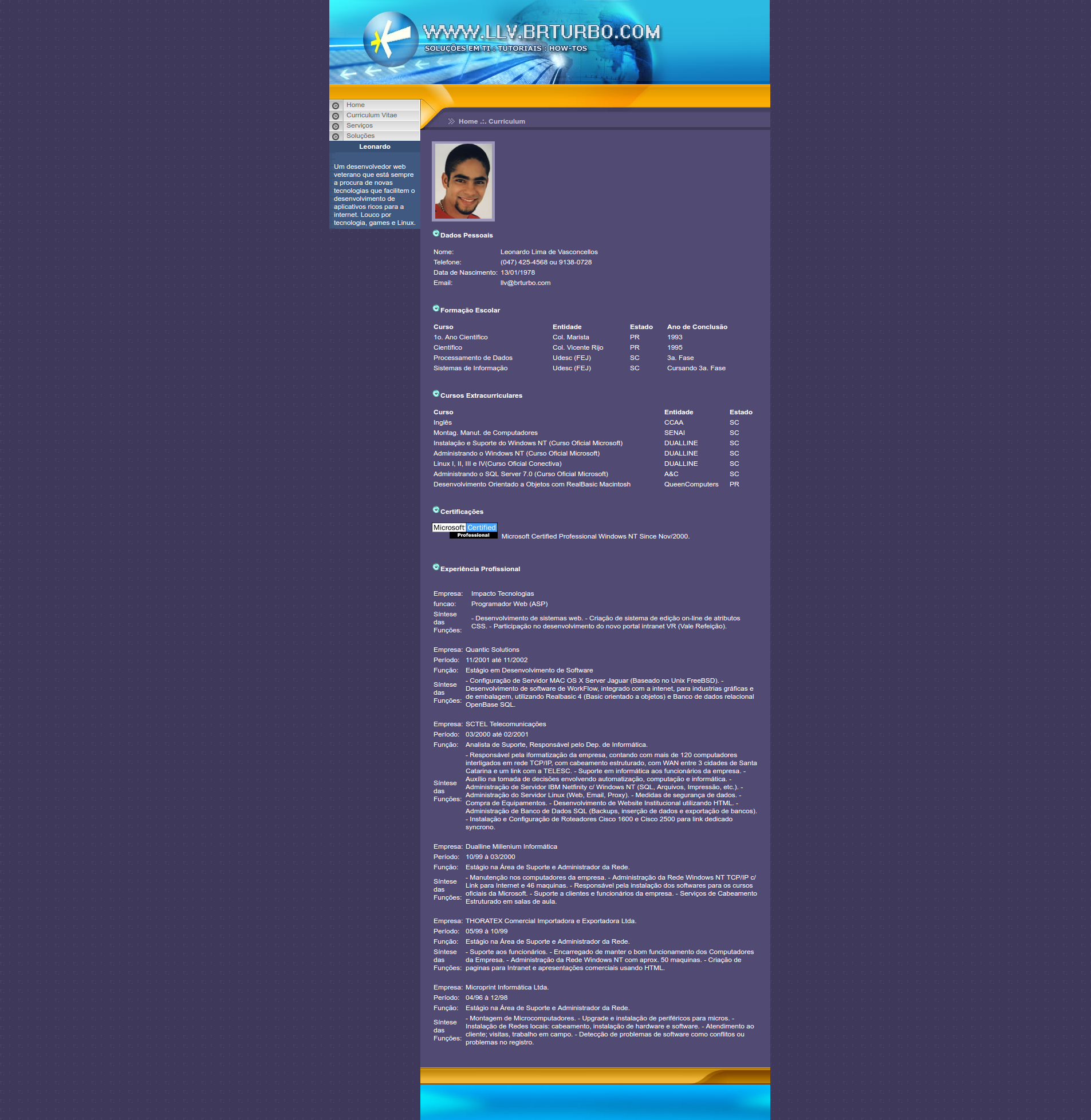 Leonardo Vasconcellos — Soluções em TI — screenshot 2